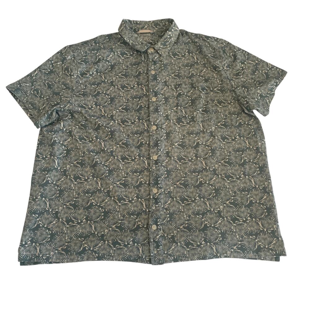 L.L. Bean Mens Size XL Reg Traditional Fit Hawaiian Button Up Short Sleeve Shirt - Picture 15 of 16